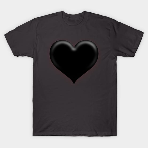 Black Heart Emoji T-Shirt by williamcuccio